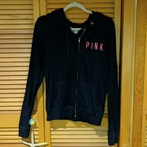 Victoria's Secret Navy Yankees Hoodie Pink Sequin